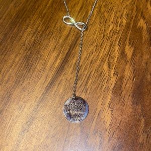 Infinity and Bible verse necklace